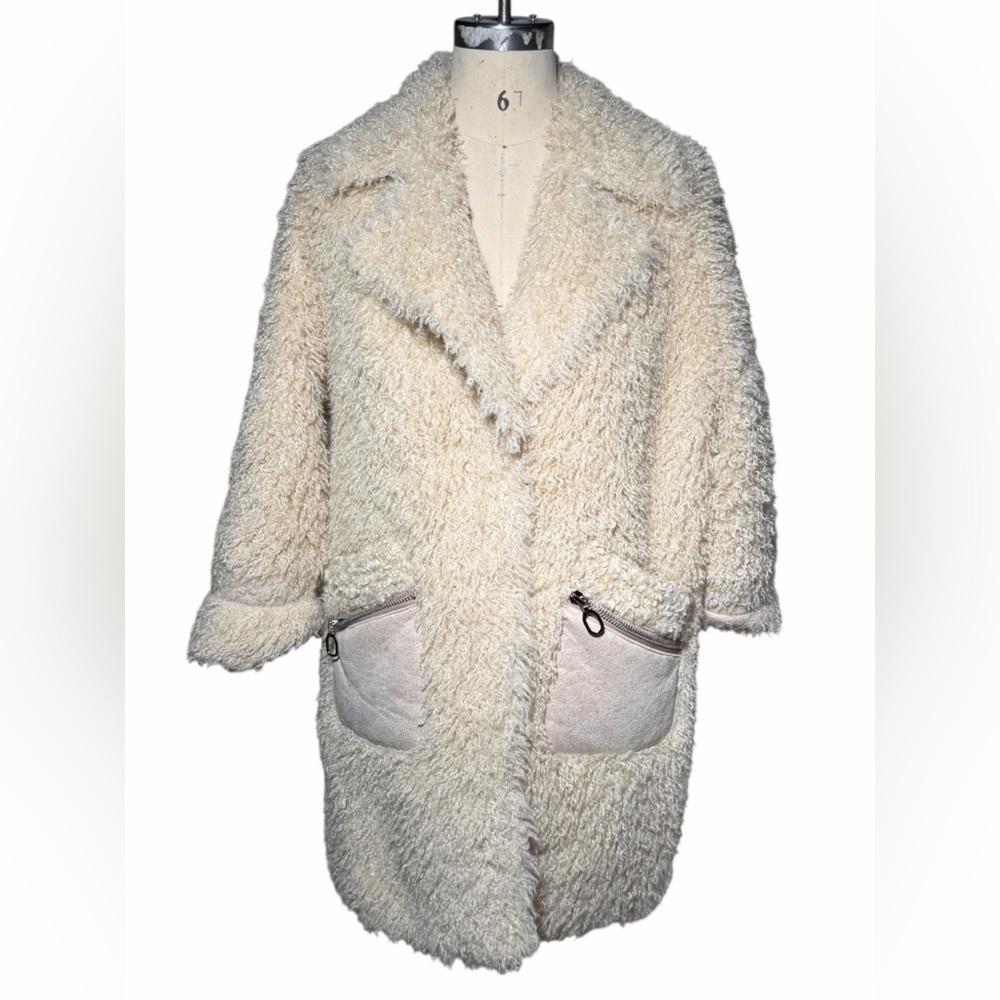 Women's Cream Teddy Coat
